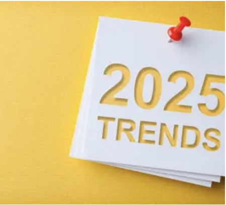 2025 Trends note with red pushpin on yellow background representing CSR trend report